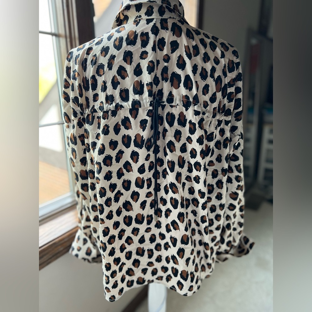 Eva Franco Leopard Print Buttondown Top Anthropol… - image 6